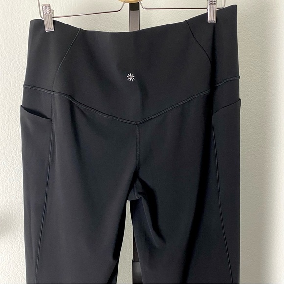 Athleta Salutation Stash Flare Pants Black High Rise New Yoga Gym Plus Size EUC - Picture 11 of 16